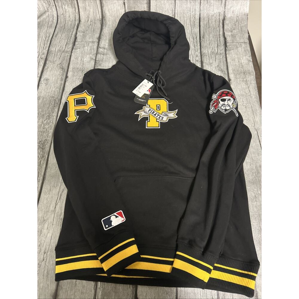 NWT Men’s Pro Standard Pittsburgh Pirates Hoodie Black Patches Large